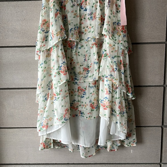 LoveShackFancy High Low Ruffle Tired Skirt - Picture 4 of 12